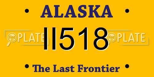 II518 Alaska License Plate