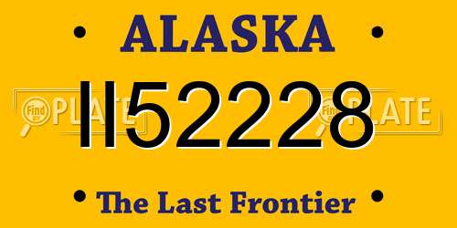 II52228 Alaska License Plate
