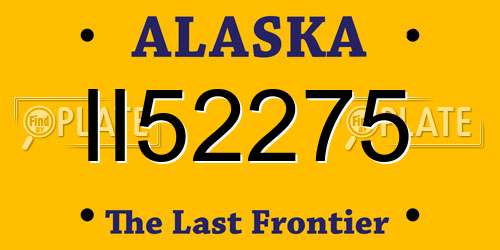 II52275 Alaska License Plate