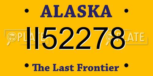 II52278 Alaska License Plate