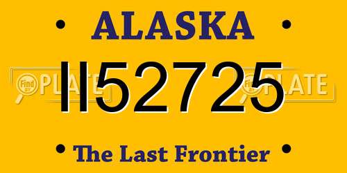 II52725 Alaska License Plate