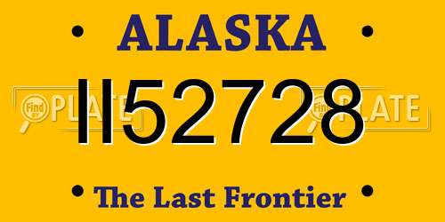II52728 Alaska License Plate
