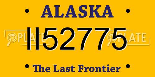 II52775 Alaska License Plate