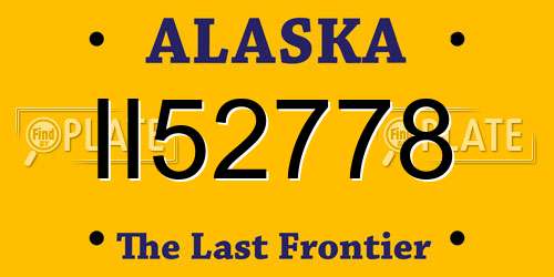 II52778 Alaska License Plate