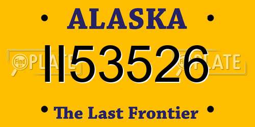 II53526 Alaska License Plate