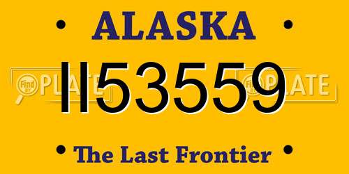 II53559 Alaska License Plate