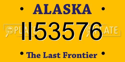 II53576 Alaska License Plate