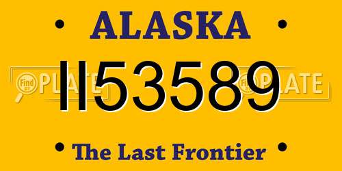 II53589 Alaska License Plate