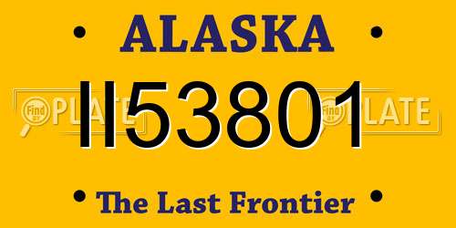 II53801 Alaska License Plate