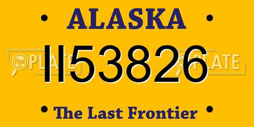 II53826 Alaska License Plate