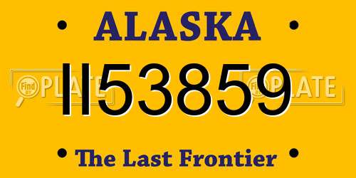II53859 Alaska License Plate