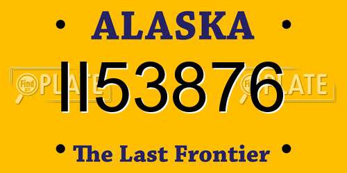 II53876 Alaska License Plate