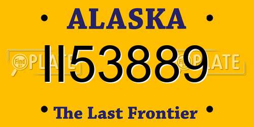 II53889 Alaska License Plate