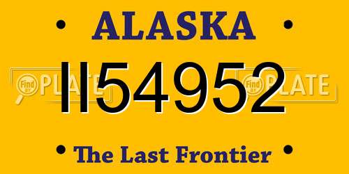 II54952 Alaska License Plate