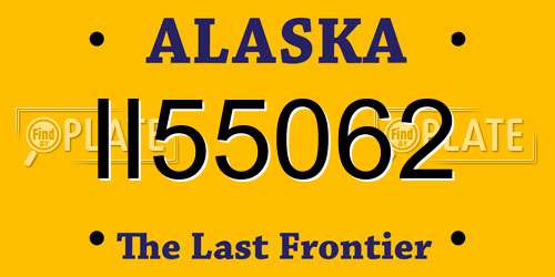 II55062 Alaska License Plate