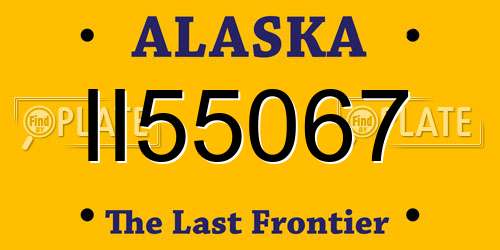 II55067 Alaska License Plate