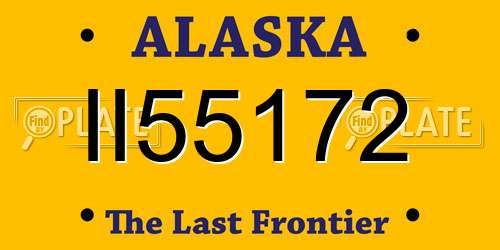 II55172 Alaska License Plate