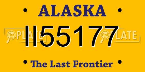 II55177 Alaska License Plate
