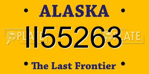 II55263 Alaska License Plate