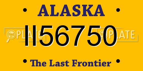 II56750 Alaska License Plate