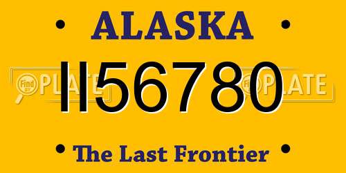 II56780 Alaska License Plate