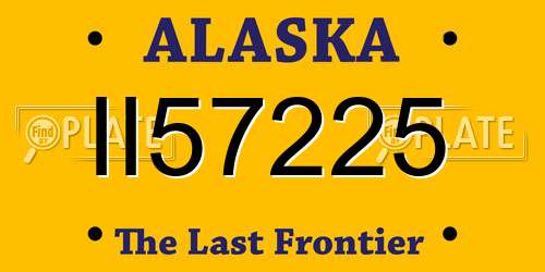 II57225 Alaska License Plate