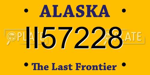 II57228 Alaska License Plate