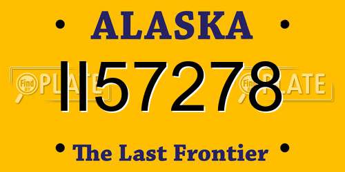 II57278 Alaska License Plate