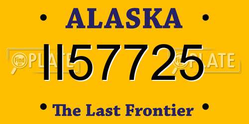 II57725 Alaska License Plate