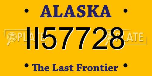 II57728 Alaska License Plate