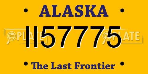 II57775 Alaska License Plate