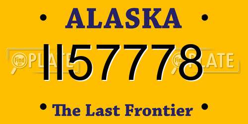 II57778 Alaska License Plate