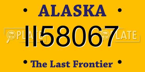 II58067 Alaska License Plate