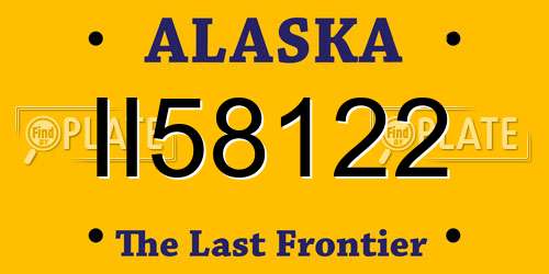 II58122 Alaska License Plate