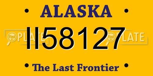 II58127 Alaska License Plate