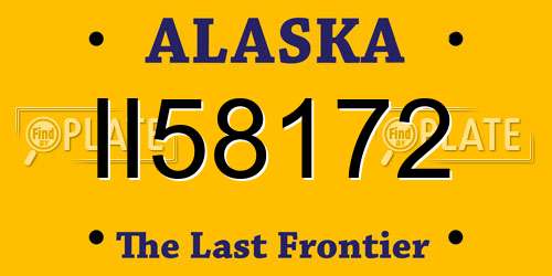 II58172 Alaska License Plate