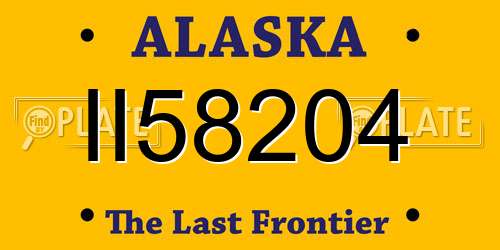 II58204 Alaska License Plate