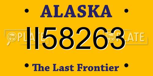 II58263 Alaska License Plate