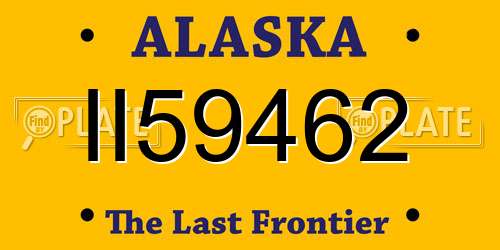 II59462 Alaska License Plate