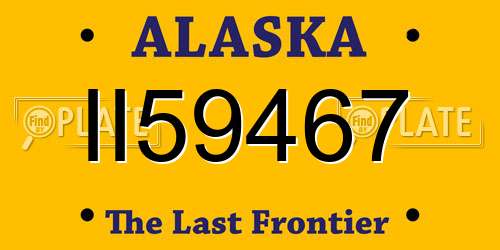 II59467 Alaska License Plate