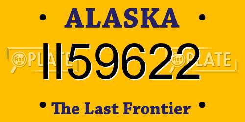 II59622 Alaska License Plate