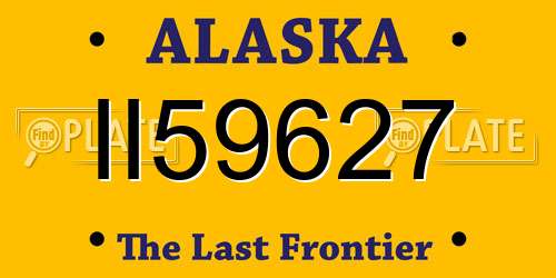II59627 Alaska License Plate
