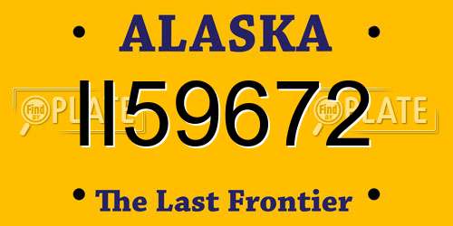 II59672 Alaska License Plate