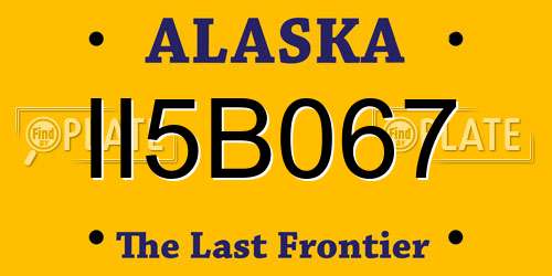 II5B067 Alaska License Plate