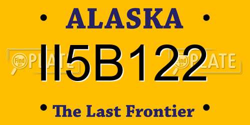 II5B122 Alaska License Plate