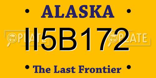 II5B172 Alaska License Plate