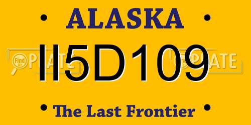 II5D109 Alaska License Plate