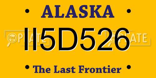 II5D526 Alaska License Plate