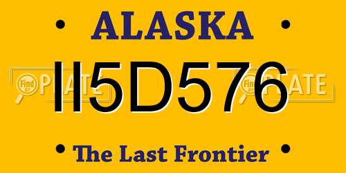 II5D576 Alaska License Plate
