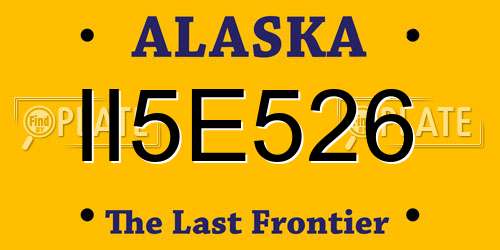 II5E526 Alaska License Plate